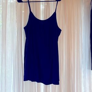 Royal Blue Spaghetti strap Tank Size 4X gathered neckline Comfy base layer NWOT